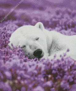 Bear And Flowers Diamond Painting