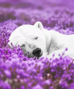 Bear And Flowers Diamond Painting