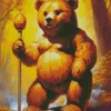 Bear Eating Honey Diamond Painting