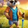 Bear Wearing Glasses Diamond Painting