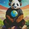 Bear With Headphones Diamond Painting