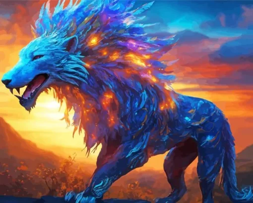 Beast Lion Diamond Painting
