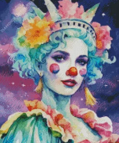 Beautiful Female Clown Diamond Painting