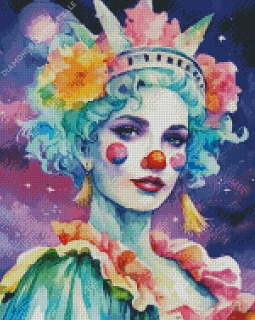 Beautiful Female Clown Diamond Painting