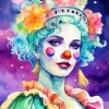 Beautiful Female Clown Diamond Painting