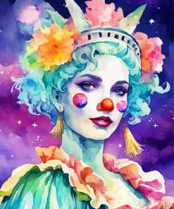 Beautiful Female Clown Diamond Painting