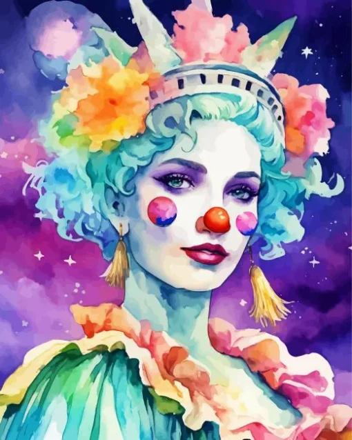 Beautiful Female Clown Diamond Painting
