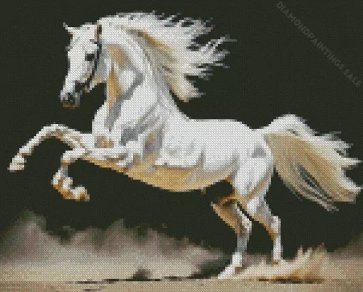 Beautiful White Stallion Diamond Painting
