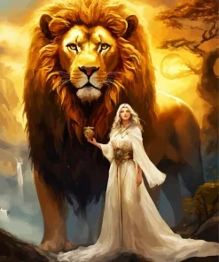 Beauty And The Lion Diamond Painting