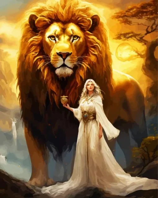 Beauty And The Lion Diamond Painting