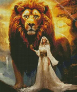 Beauty And The Lion Diamond Painting