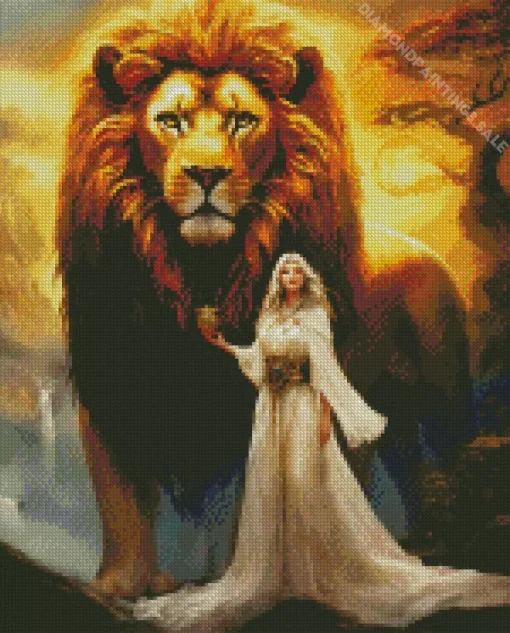 Beauty And The Lion Diamond Painting