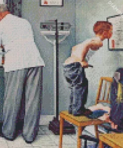 Before The Shot Norman Rockwell Diamond Painting