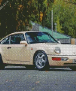 Beige Porsche 911 Diamond Painting
