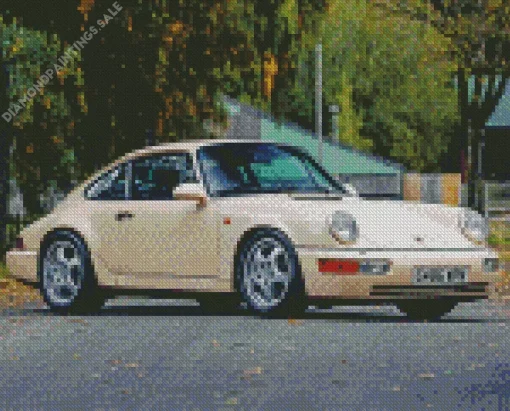 Beige Porsche 911 Diamond Painting