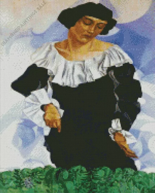 Bella With White Collar By Marc Chagall Diamond Painting
