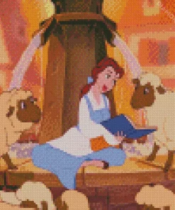 Belle Reading Diamond Painting