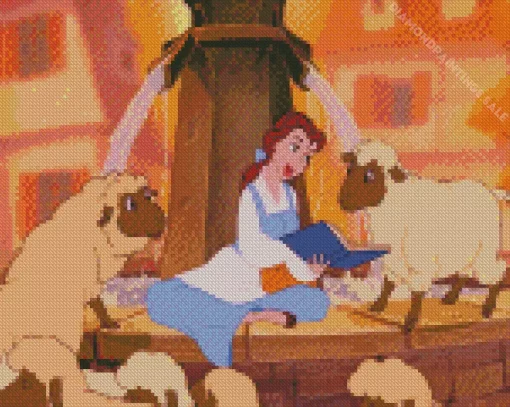 Belle Reading Diamond Painting