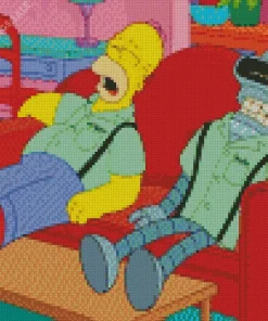 Bender And Homer Diamond Painting