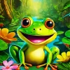 Big Mouth Frog Diamond Painting