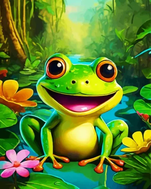 Big Mouth Frog Diamond Painting