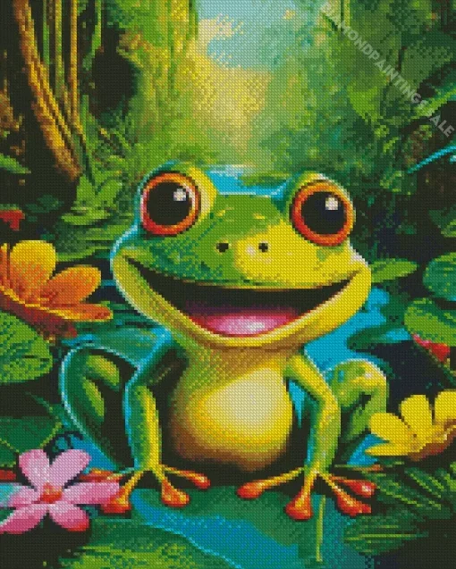 Big Mouth Frog Diamond Painting