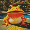 Big Orange Frog Diamond Painting