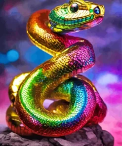 Big Rainbow Snake Diamond Painting