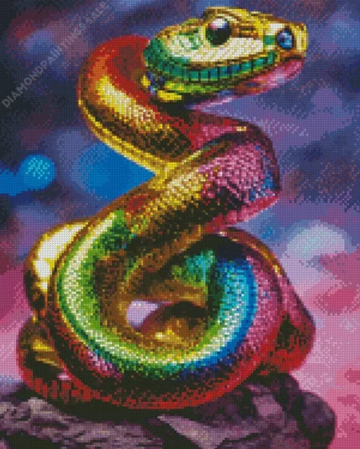 Big Rainbow Snake Diamond Painting
