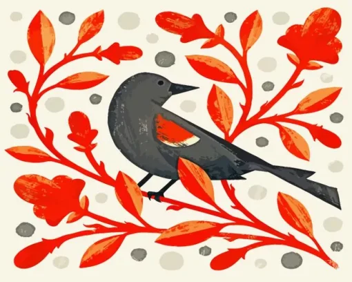 Bird Illustration Diamond Painting