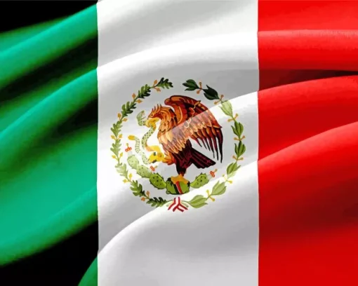 Bird In Mexican Flag Diamond Painting