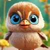 Bird With Big Eyes Diamond Painting