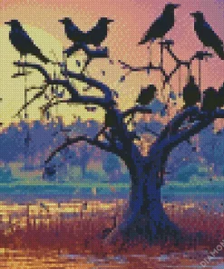 Birds Silhouette Diamond Painting