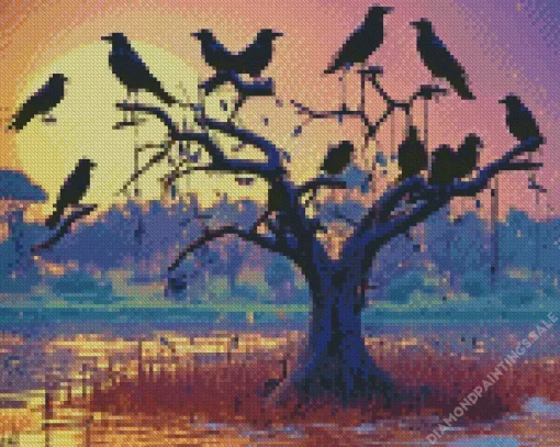 Birds Silhouette Diamond Painting