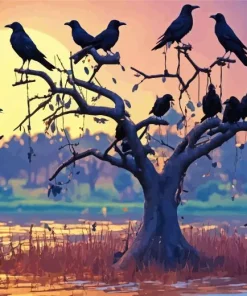 Birds Silhouette Diamond Painting