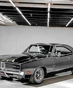 Black 69 Dodge Charger Diamond Painting
