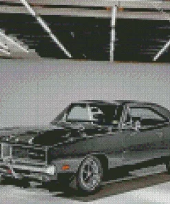 Black 69 Dodge Charger Diamond Painting