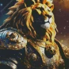 Black And Gold Lion Diamond Painting