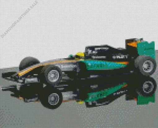 Black And Green F1 Car Diamond Painting