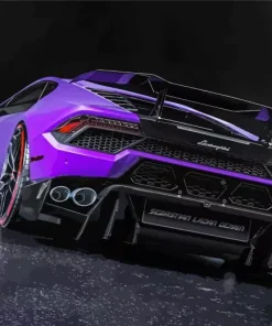 Black And Purple Car Diamond Painting