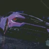 Black And Purple Car Diamond Painting