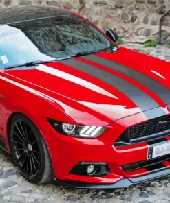 Black And Red Car Diamond Painting