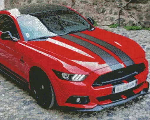Black And Red Car Diamond Painting