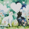 Black And White Cats Diamond Painting