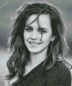 Black And White Emma Watson Diamond Painting
