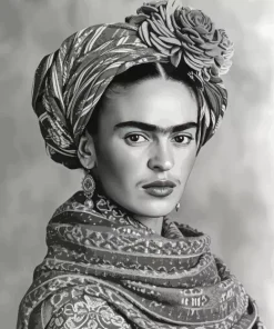 Black And White Frida Kahlo Diamond Painting