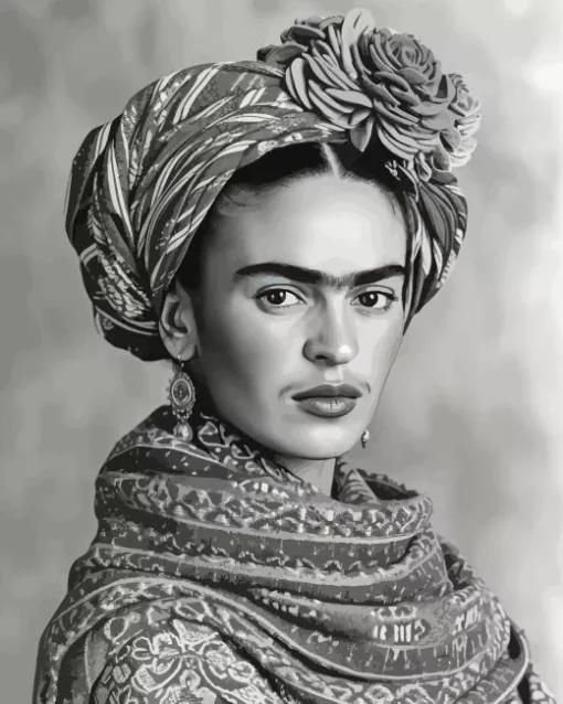 Black And White Frida Kahlo Diamond Painting