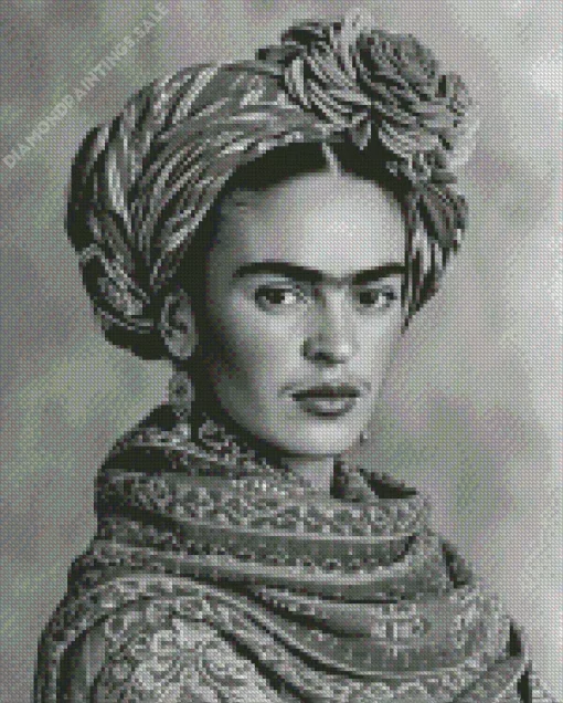 Black And White Frida Kahlo Diamond Painting