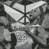 Black And White Kobe Bryant Diamond Painting