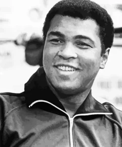 Black And White Muhammad Ali Diamond Painting